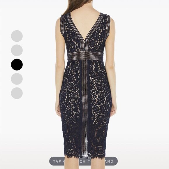 Bardot Morgan Lace Dress Black Midi S - Picture 2 of 8
